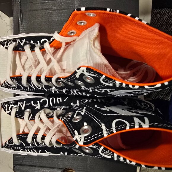 Size 10 - Converse Chuck 70 High UNT1TL3D - Black 166502C Shoes Sneakers NEW - Picture 9 of 16